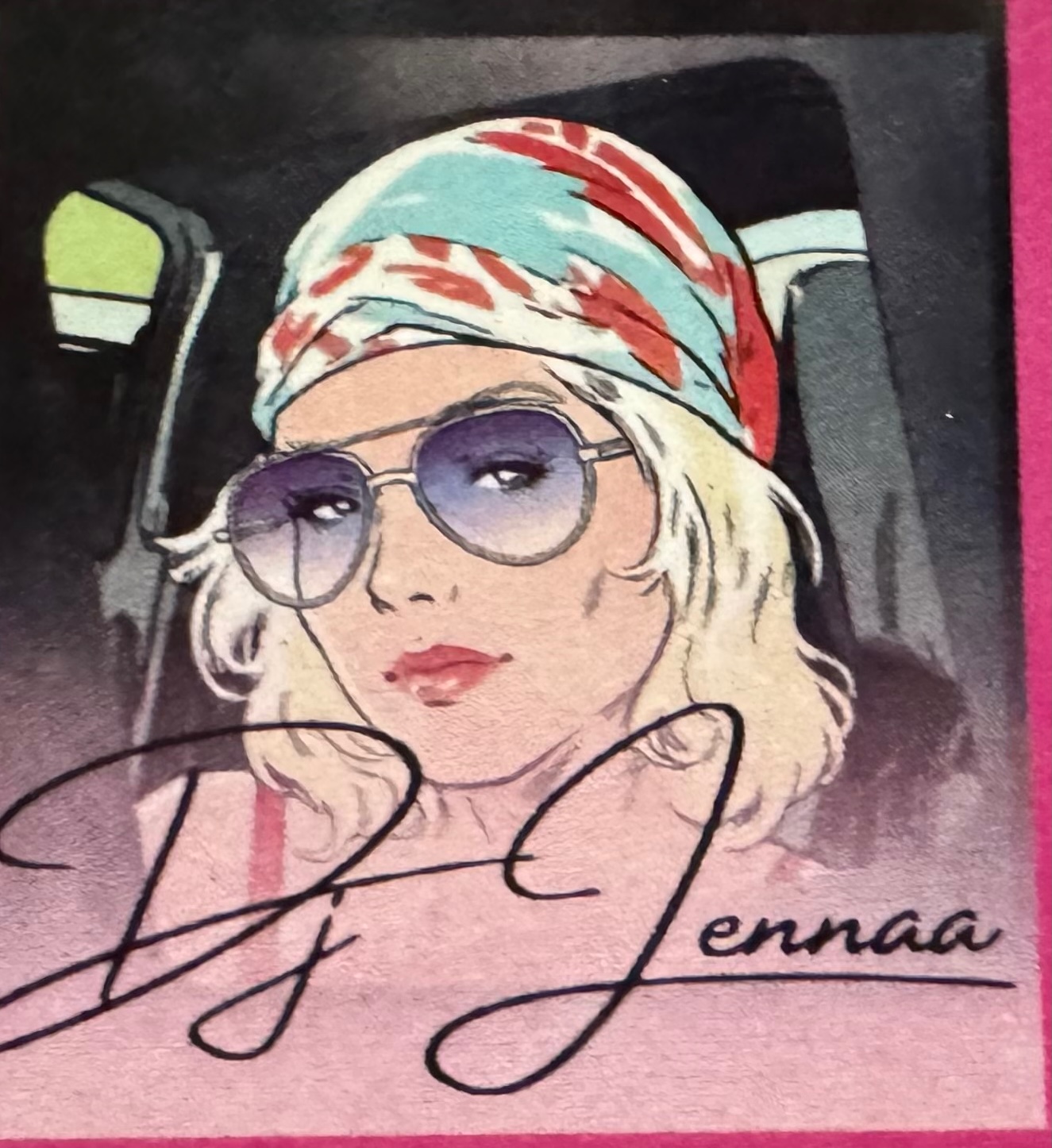 DJ Jennaa Music business card artwork